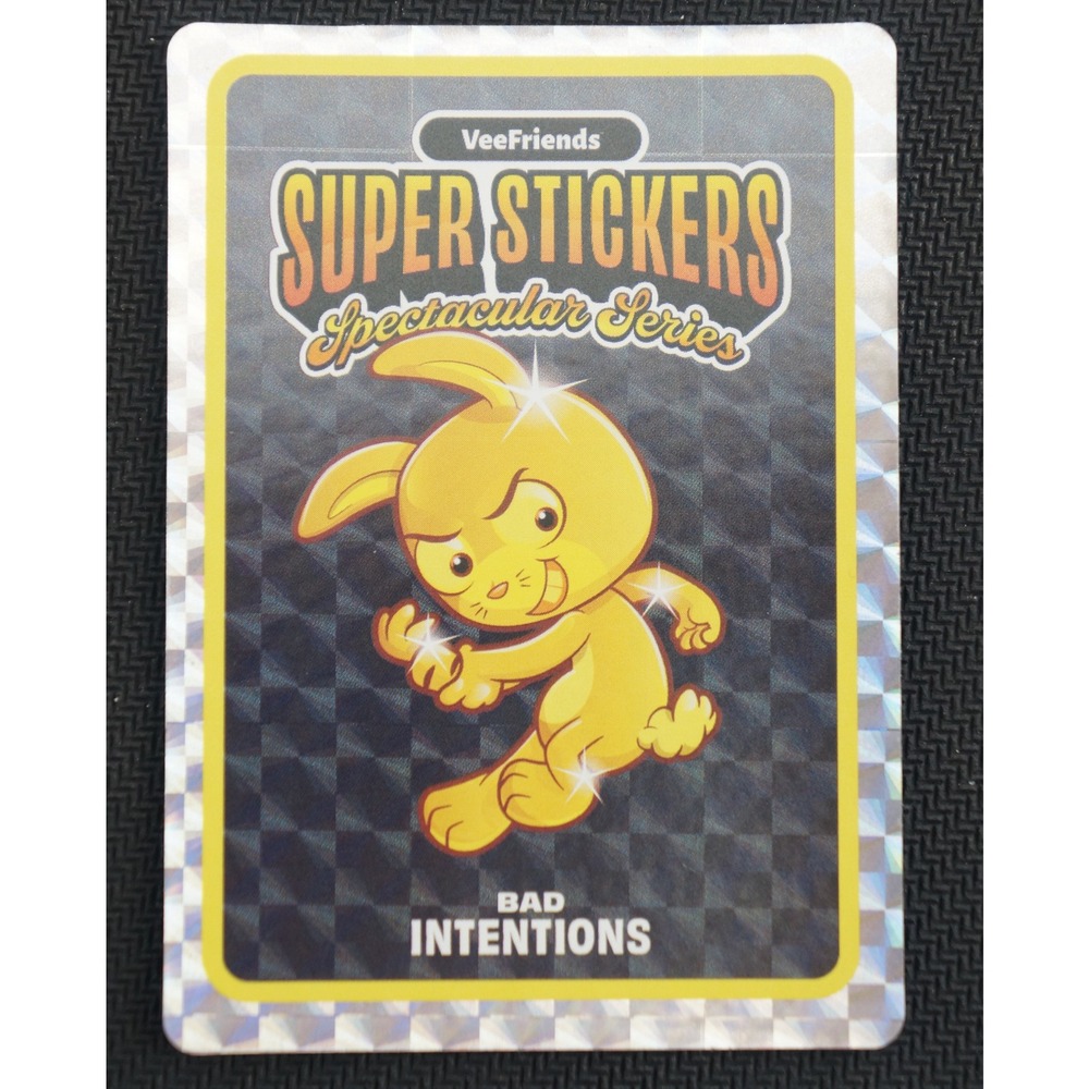 VeeFriends Super Stickers Spectacular Series Bad Intentions Gold Base